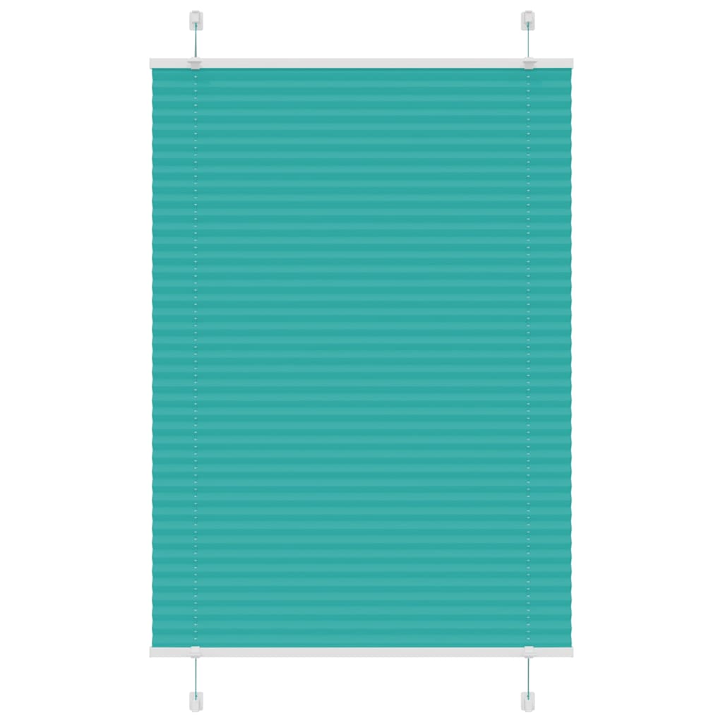 vidaXL Roleta plisowana Zielony Benzyna 100x100cm Szerokość tkaniny