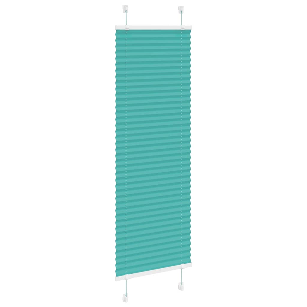 vidaXL Roleta plisowana Zielony Benzyna 45x150 cm Szerokość tkaniny