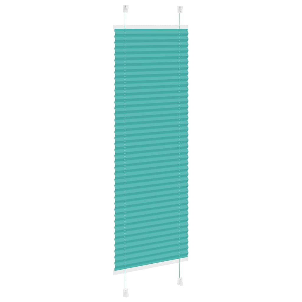 vidaXL Roleta plisowana Zielony Benzyna 45x150 cm Szerokość tkaniny
