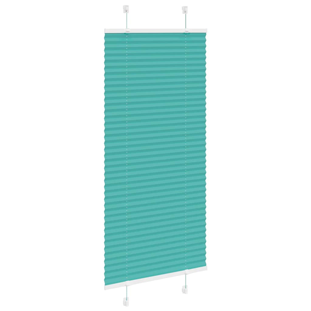 vidaXL Roleta plisowana Zielony Benzyna 55x150 cm Szerokość tkaniny