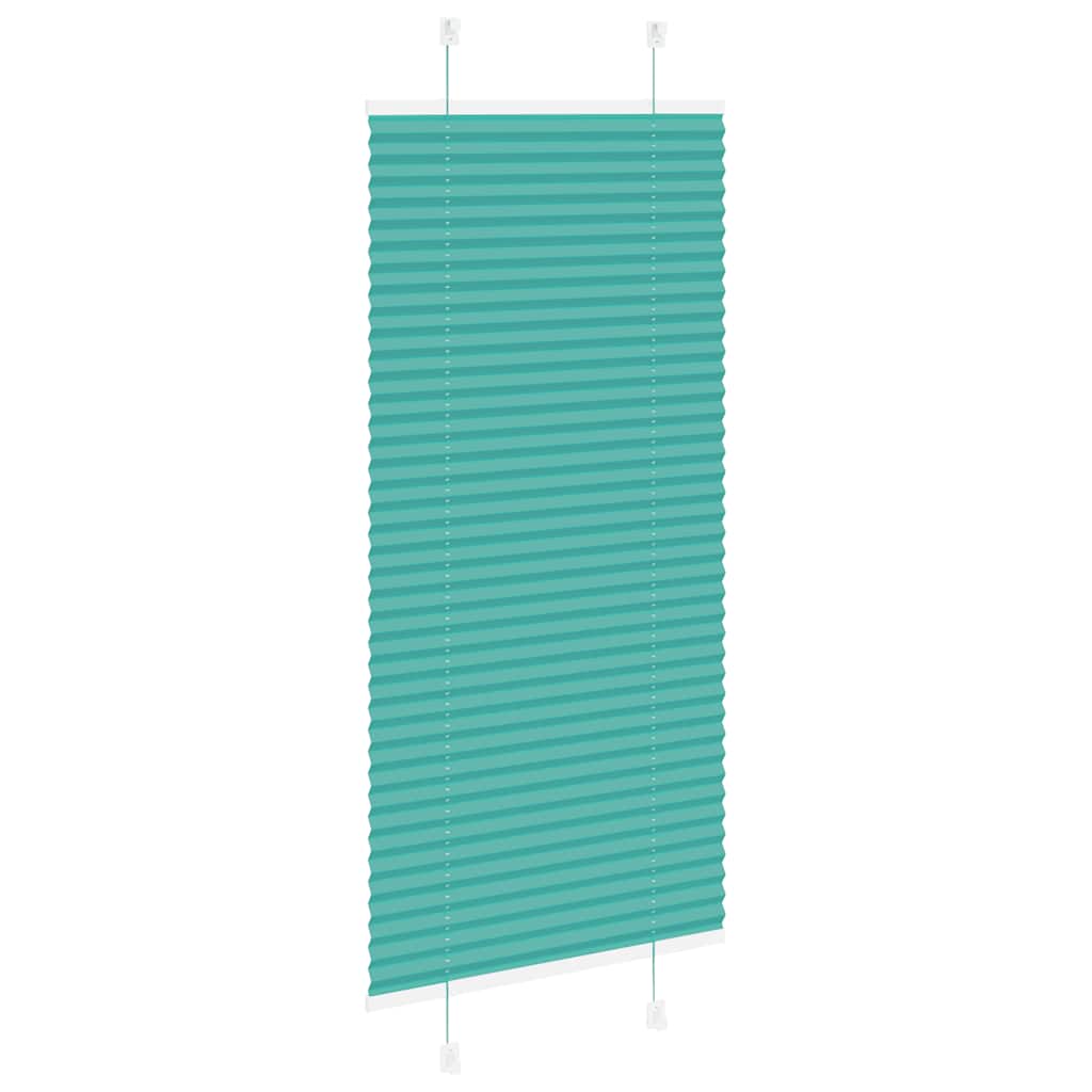 vidaXL Roleta plisowana Zielony Benzyna 55x150 cm Szerokość tkaniny