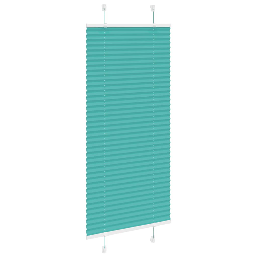 vidaXL Roleta plisowana Zielony Benzyna 60x150 cm Szerokość tkaniny