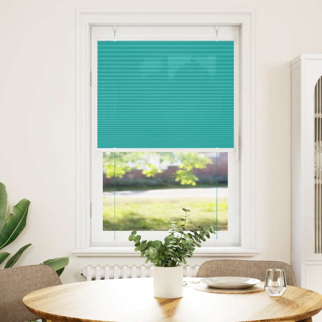vidaXL Roleta plisowana Zielony Benzyna 80x150 cm Szerokość tkaniny