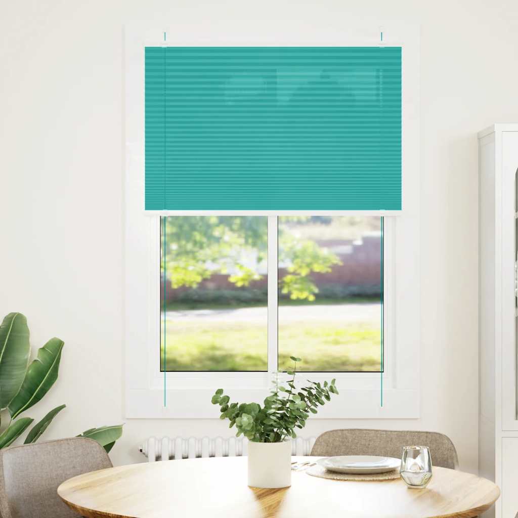 vidaXL Roleta plisowana Zielony Benzyna 90x150 cm Szerokość tkaniny