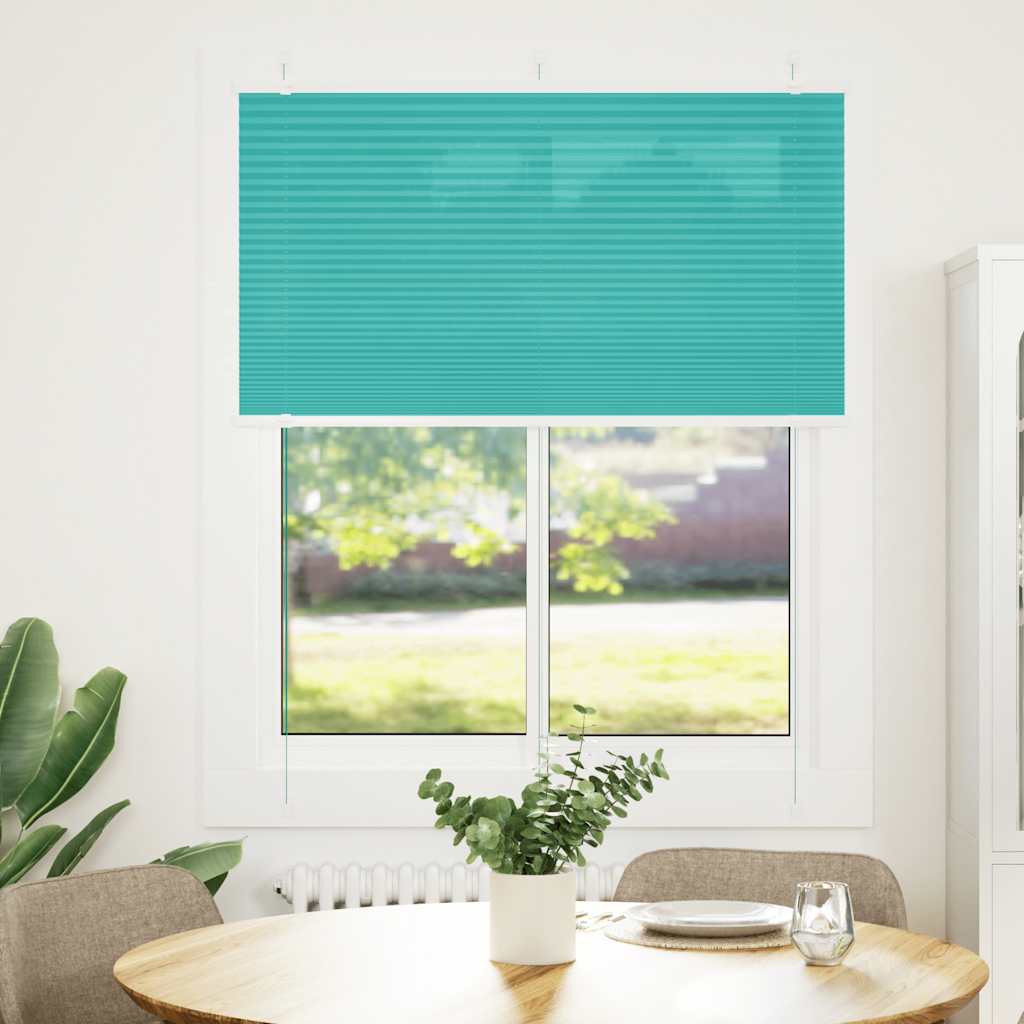vidaXL Roleta plisowana Zielony Benzyna 105x150cm Szerokość tkaniny