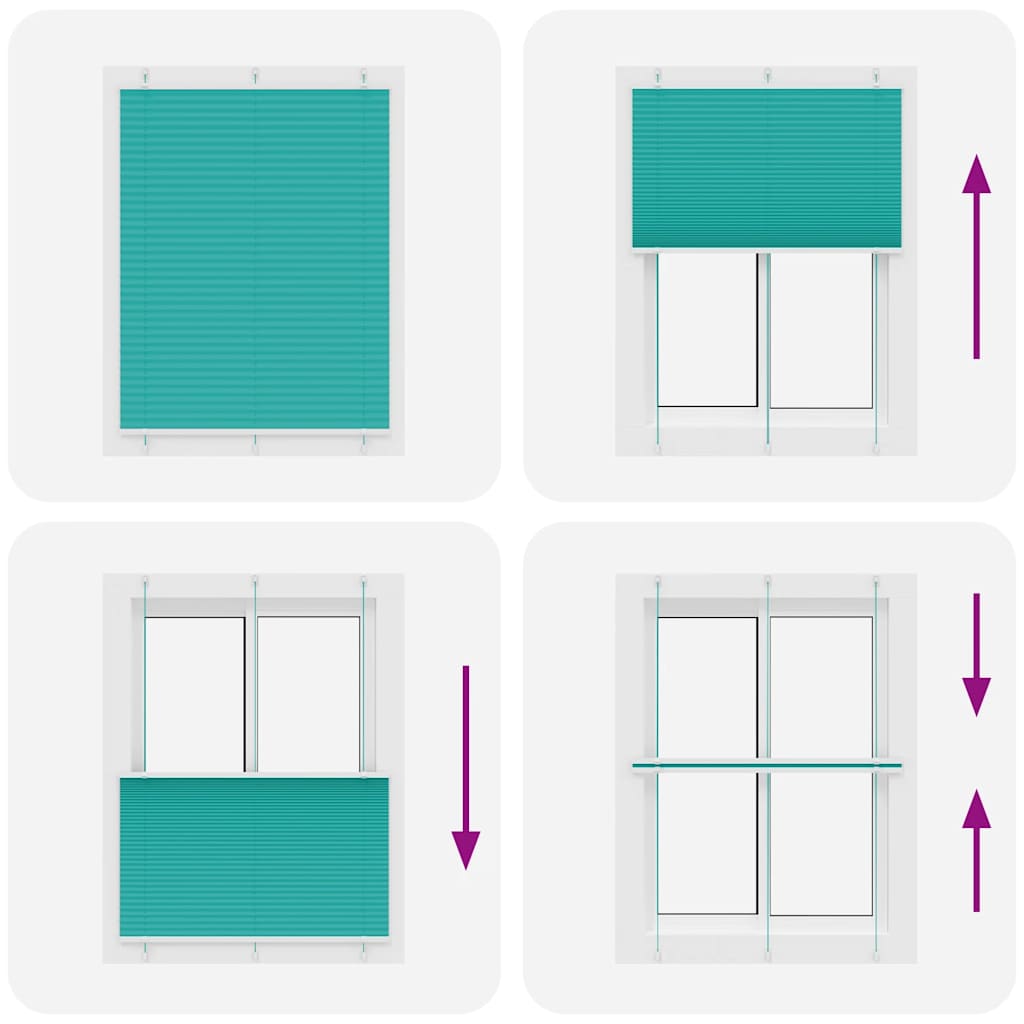 vidaXL Roleta plisowana Zielony Benzyna 105x150cm Szerokość tkaniny