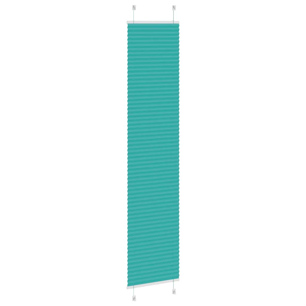 vidaXL Roleta plisowana Zielony Benzyna 45x200 cm Szerokość tkaniny