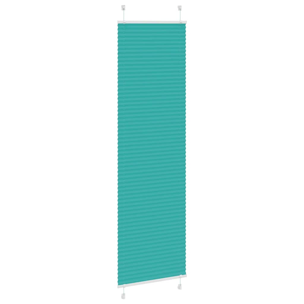 vidaXL Roleta plisowana Zielony Benzyna 55x200 cm Szerokość tkaniny