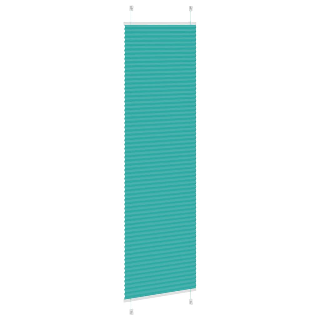 vidaXL Roleta plisowana Zielony Benzyna 55x200 cm Szerokość tkaniny