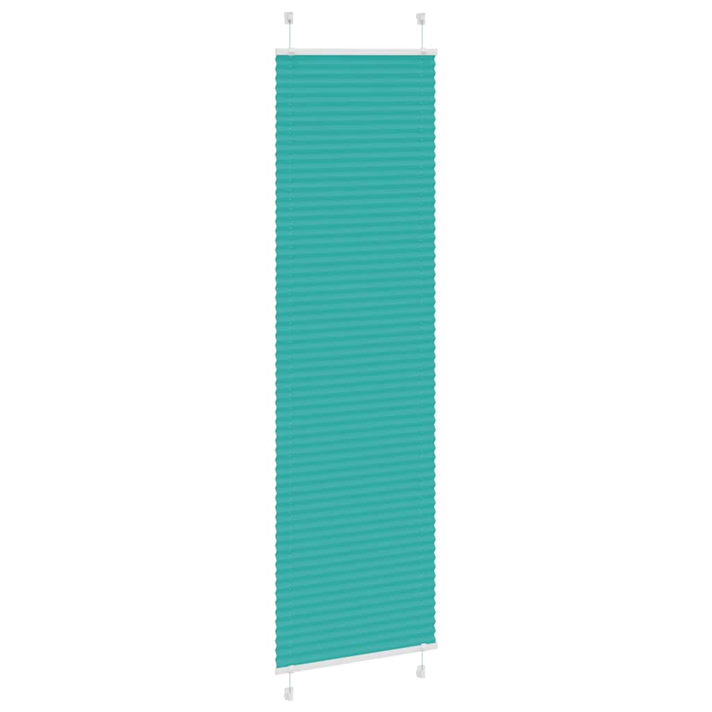 vidaXL Roleta plisowana Zielony Benzyna 60x200 cm Szerokość tkaniny