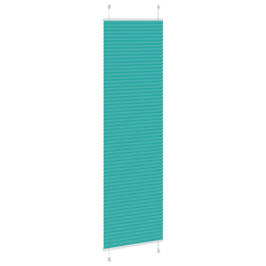 vidaXL Roleta plisowana Zielony Benzyna 60x200 cm Szerokość tkaniny