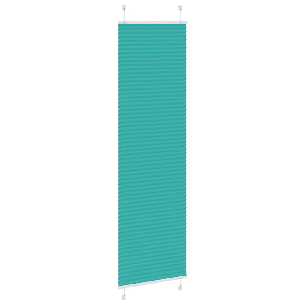 vidaXL Roleta plisowana Zielony Benzyna 65x200 cm Szerokość tkaniny