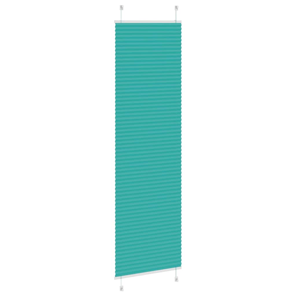 vidaXL Roleta plisowana Zielony Benzyna 65x200 cm Szerokość tkaniny