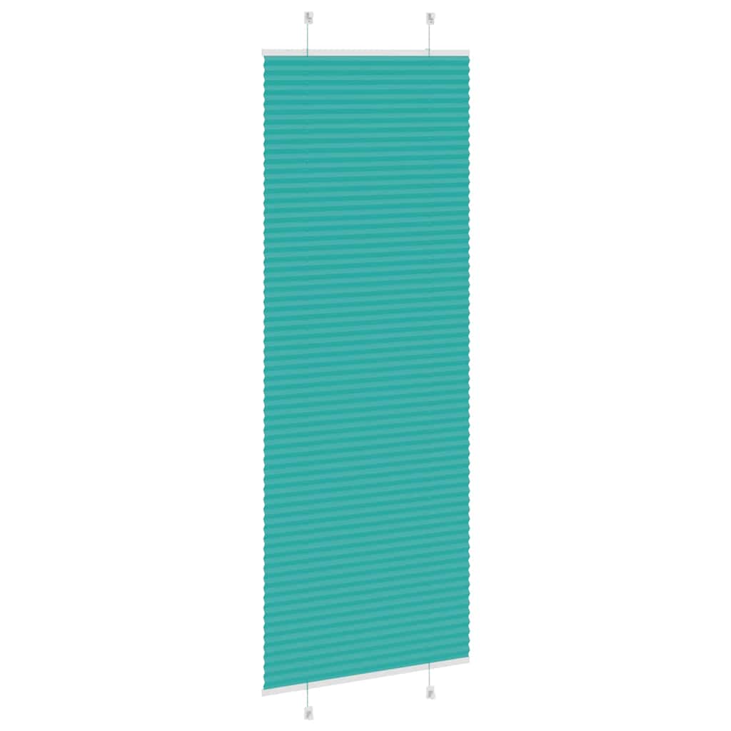 vidaXL Roleta plisowana Zielony Benzyna 70x200 cm Szerokość tkaniny