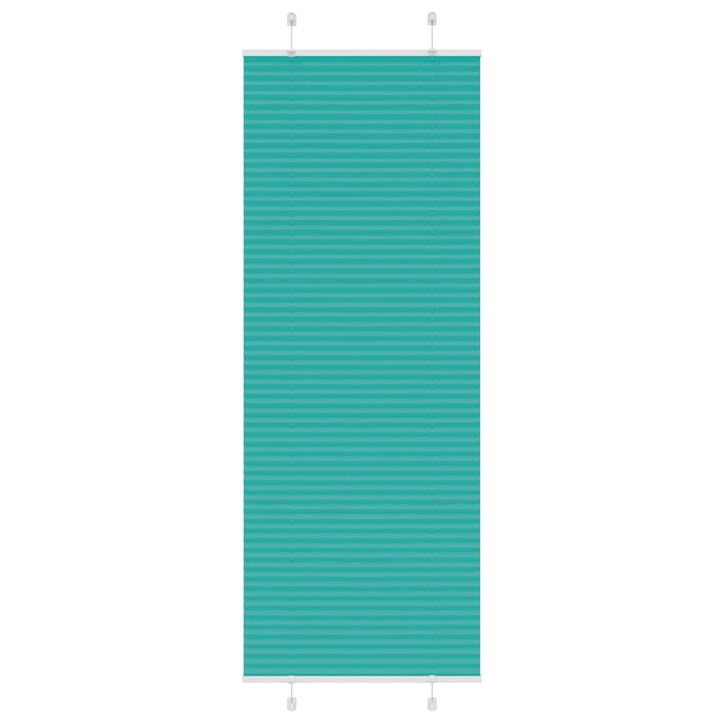 vidaXL Roleta plisowana Zielony Benzyna 75x200 cm Szerokość tkaniny