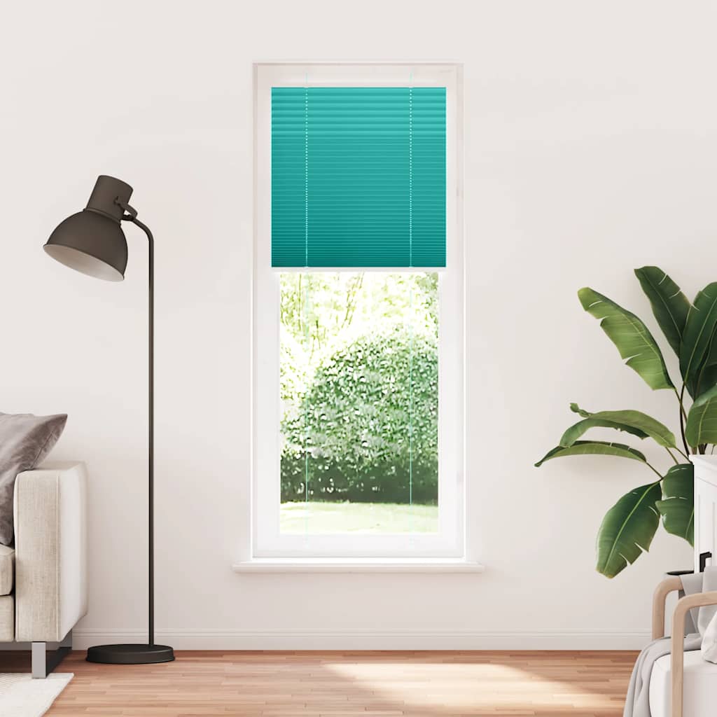vidaXL Roleta plisowana Zielony Benzyna 75x200 cm Szerokość tkaniny