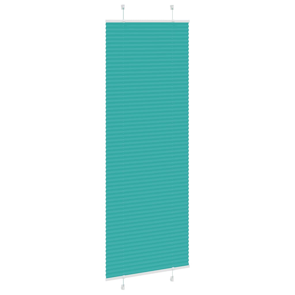 vidaXL Roleta plisowana Zielony Benzyna 75x200 cm Szerokość tkaniny