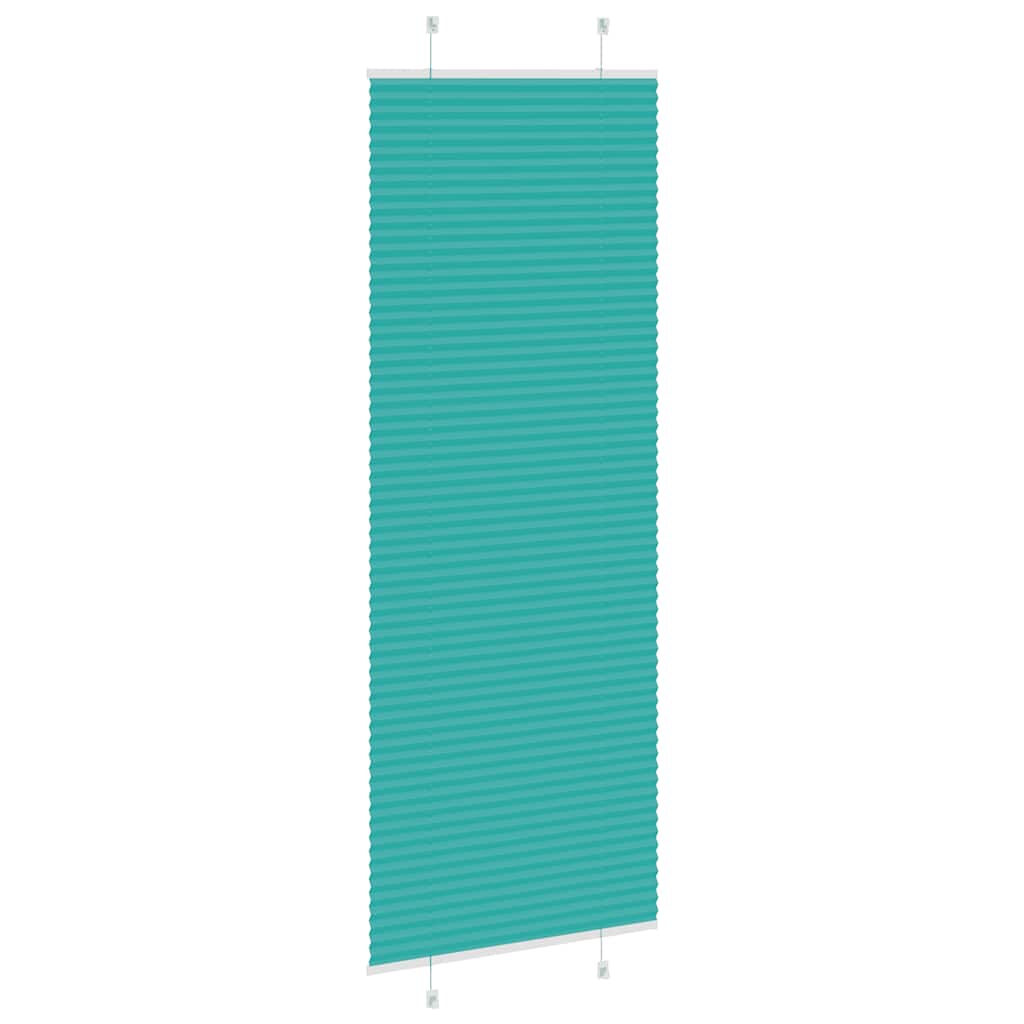 vidaXL Roleta plisowana Zielony Benzyna 75x200 cm Szerokość tkaniny