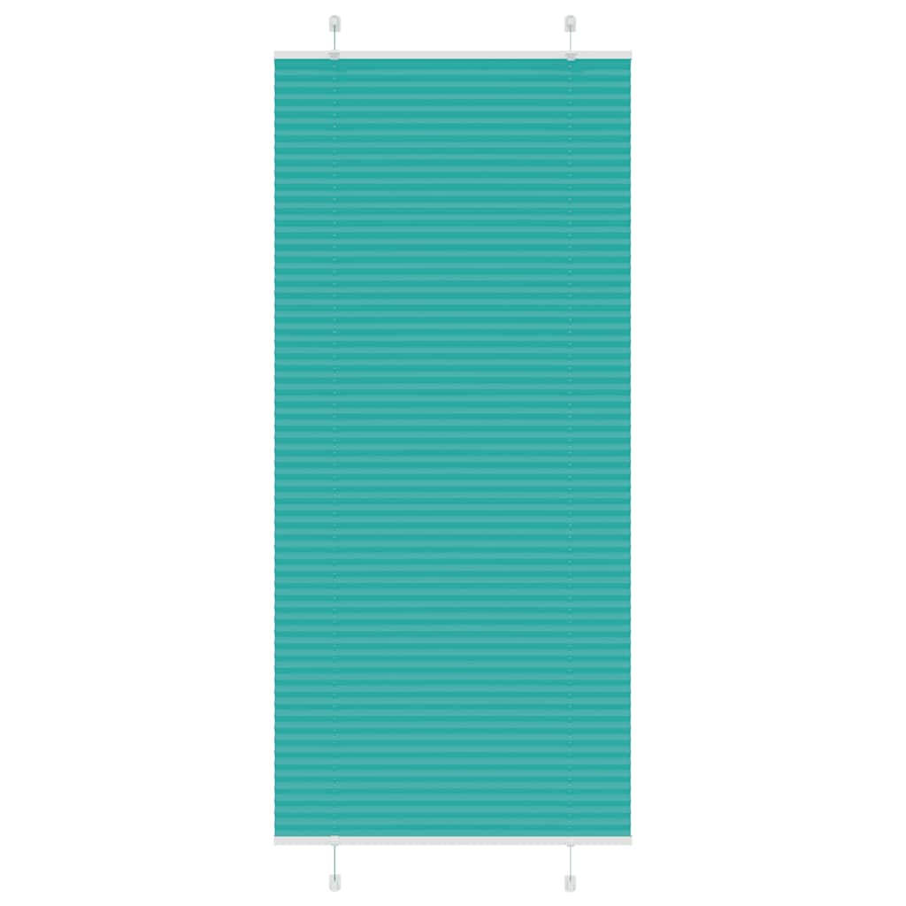 vidaXL Roleta plisowana Zielony Benzyna 85x200 cm Szerokość tkaniny