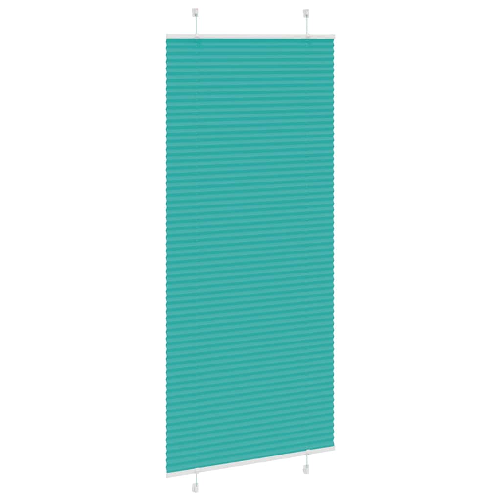 vidaXL Roleta plisowana Zielony Benzyna 85x200 cm Szerokość tkaniny