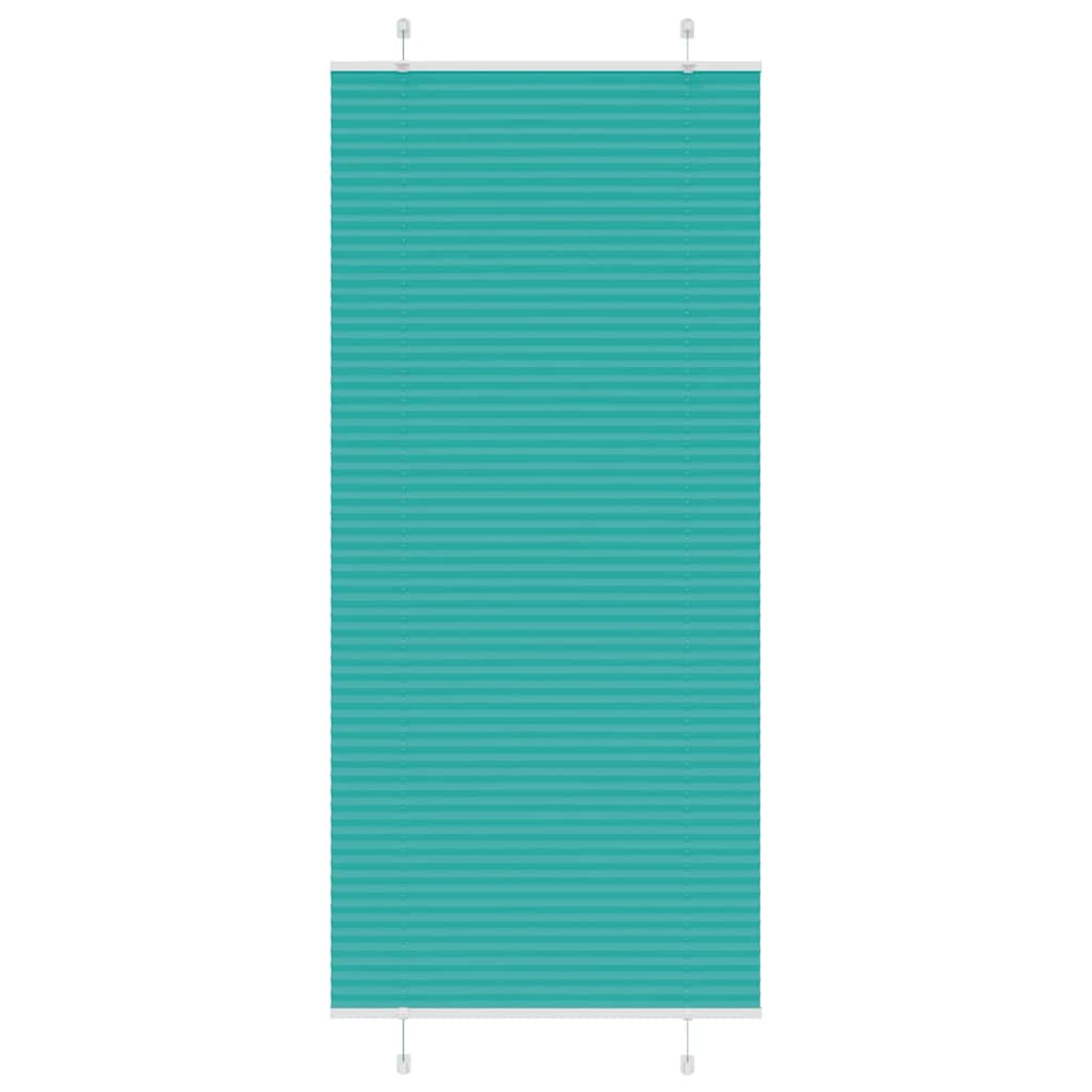 vidaXL Roleta plisowana Zielony Benzyna 90x200 cm Szerokość tkaniny