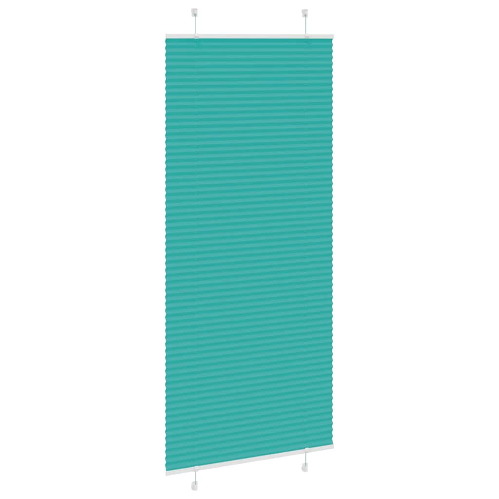 vidaXL Roleta plisowana Zielony Benzyna 90x200 cm Szerokość tkaniny