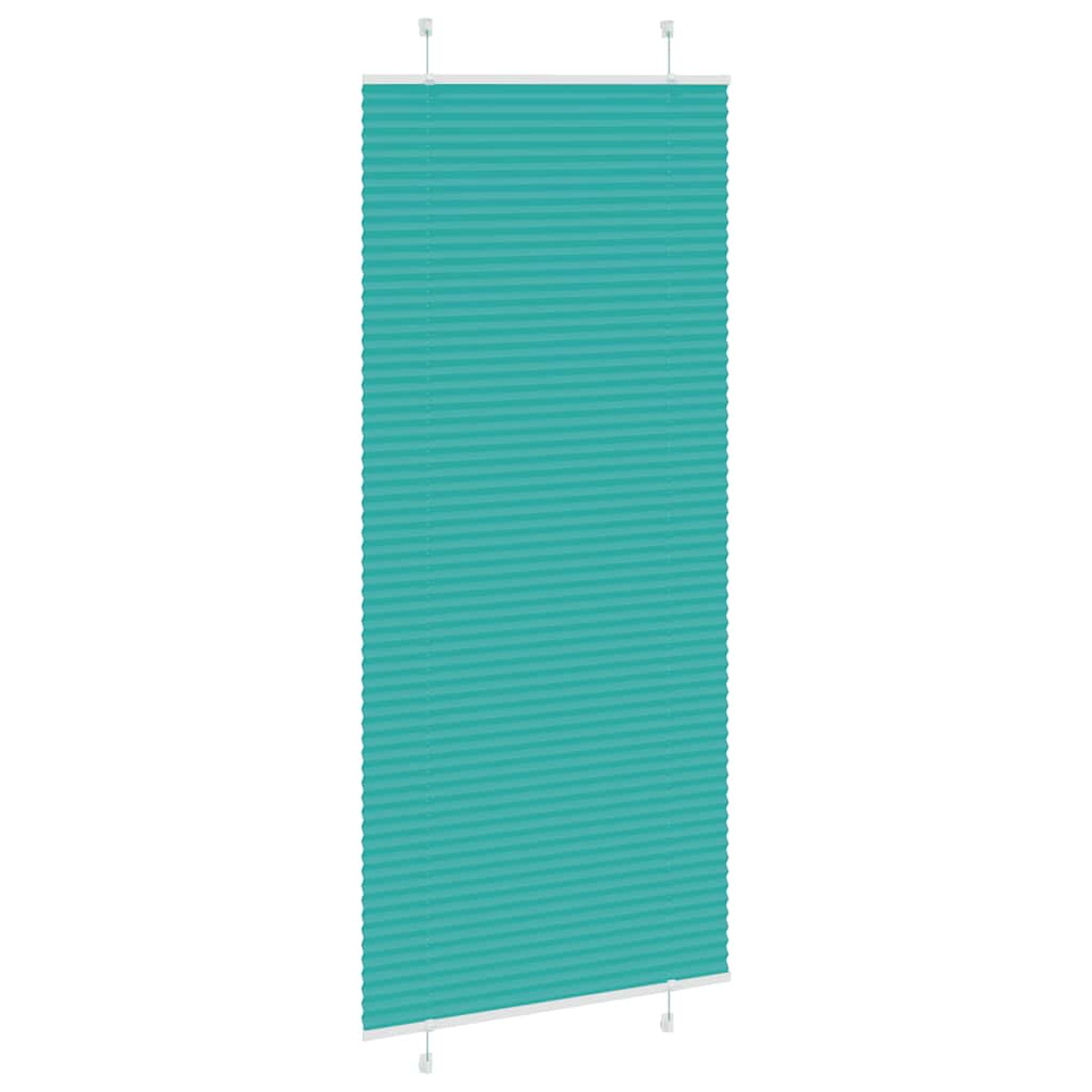vidaXL Roleta plisowana Zielony Benzyna 95x200 cm Szerokość tkaniny