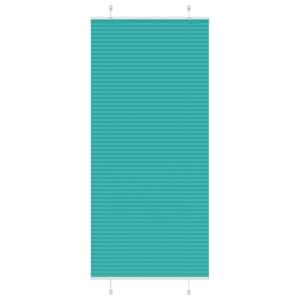 vidaXL Roleta plisowana Zielony Benzyna 100x200cm Szerokość tkaniny