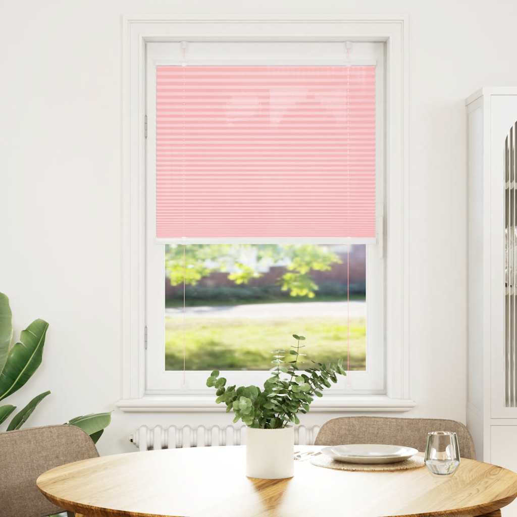 vidaXL Roleta plisowana różowa 70x100 cm Szerokość tkaniny 69,4 cm