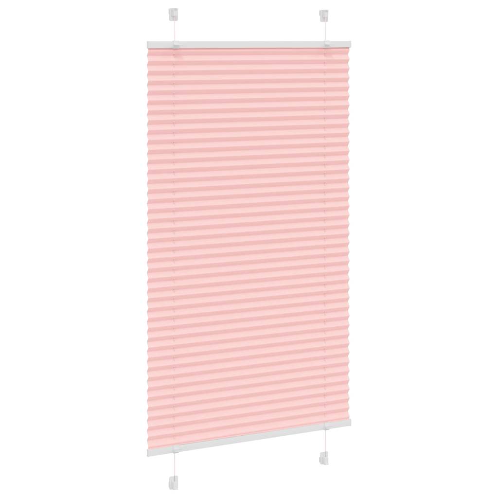vidaXL Roleta plisowana różowa 70x100 cm Szerokość tkaniny 69,4 cm