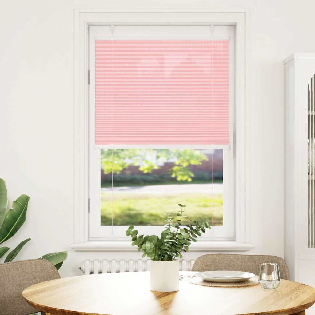 vidaXL Roleta plisowana różowa 75x100 cm Szerokość tkaniny 74,4 cm