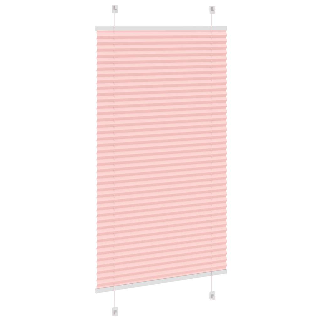 vidaXL Roleta plisowana różowa 75x100 cm Szerokość tkaniny 74,4 cm