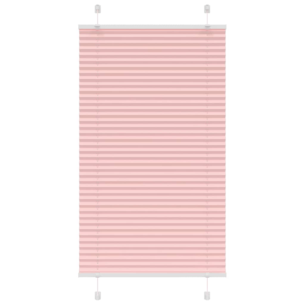 vidaXL Roleta plisowana różowa 80x100 cm Szerokość tkaniny 79,4 cm