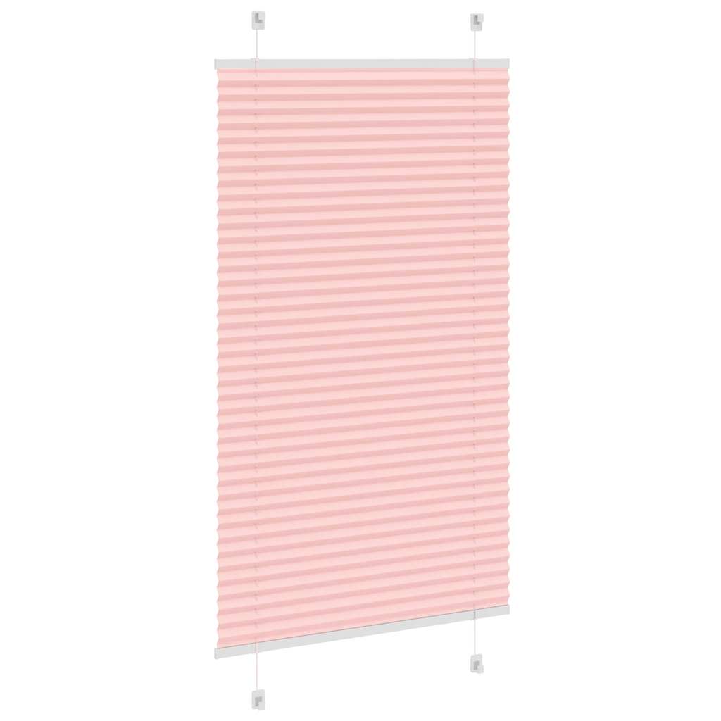 vidaXL Roleta plisowana różowa 80x100 cm Szerokość tkaniny 79,4 cm