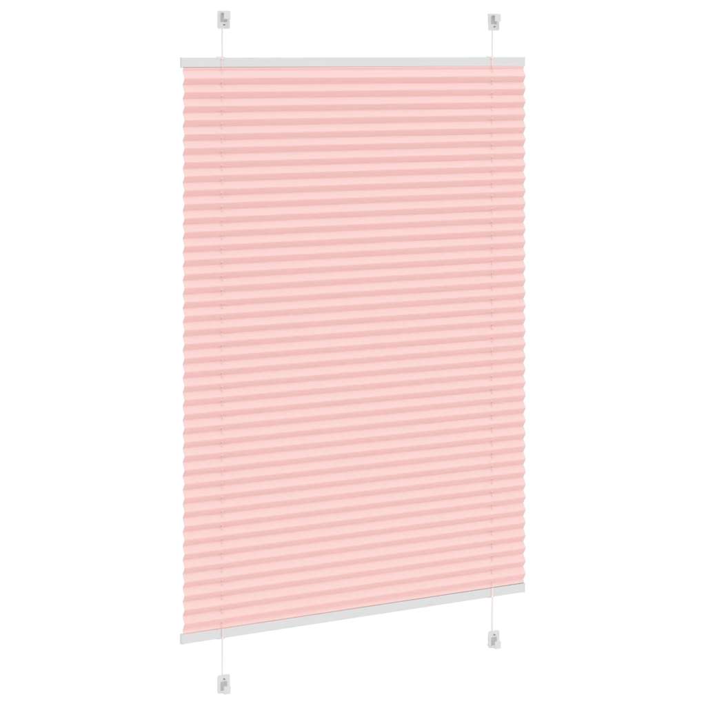 vidaXL Roleta plisowana różowa 85x100 cm Szerokość tkaniny 84,4 cm