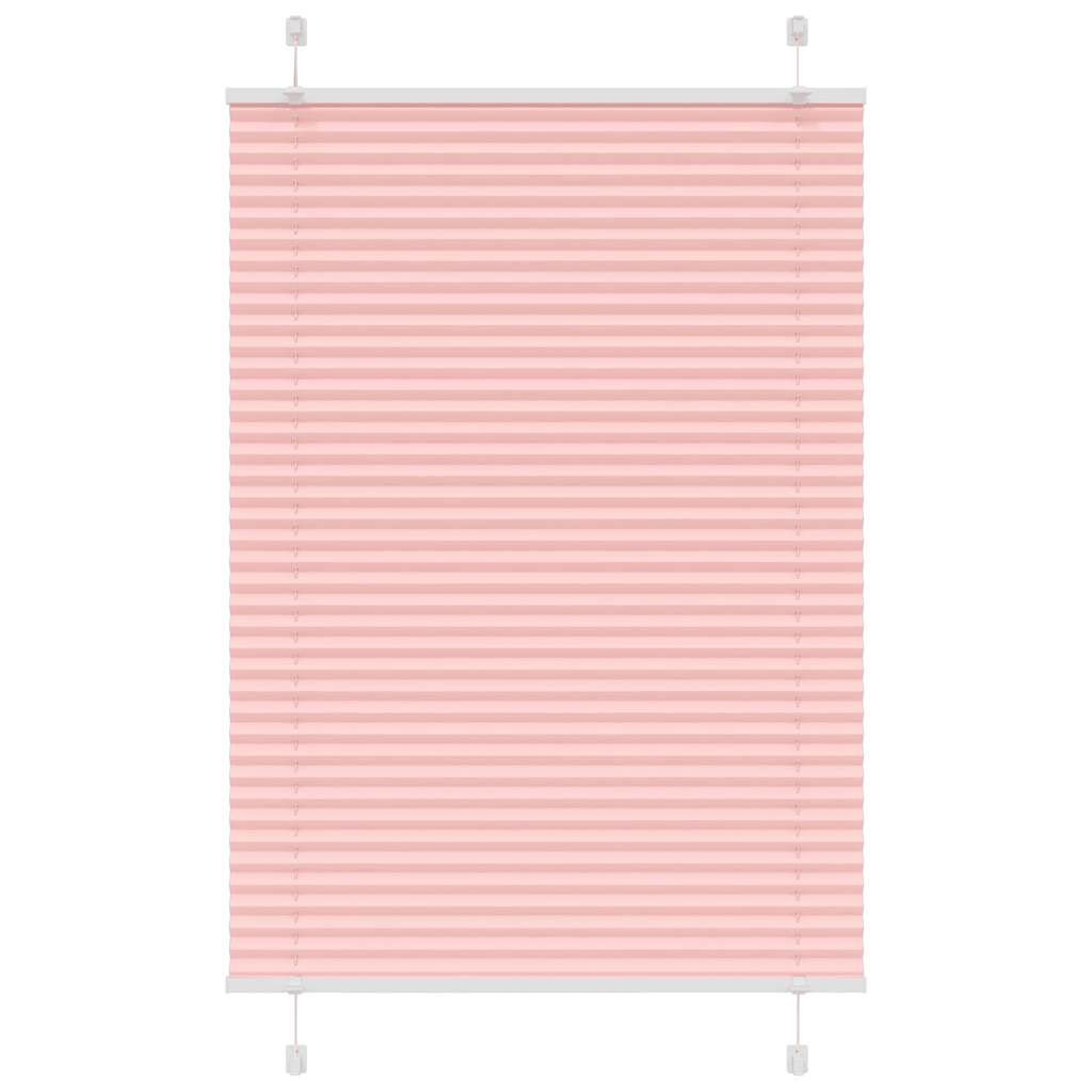 vidaXL Roleta plisowana różowa 100x100 cm Szerokość tkaniny 99,4 cm