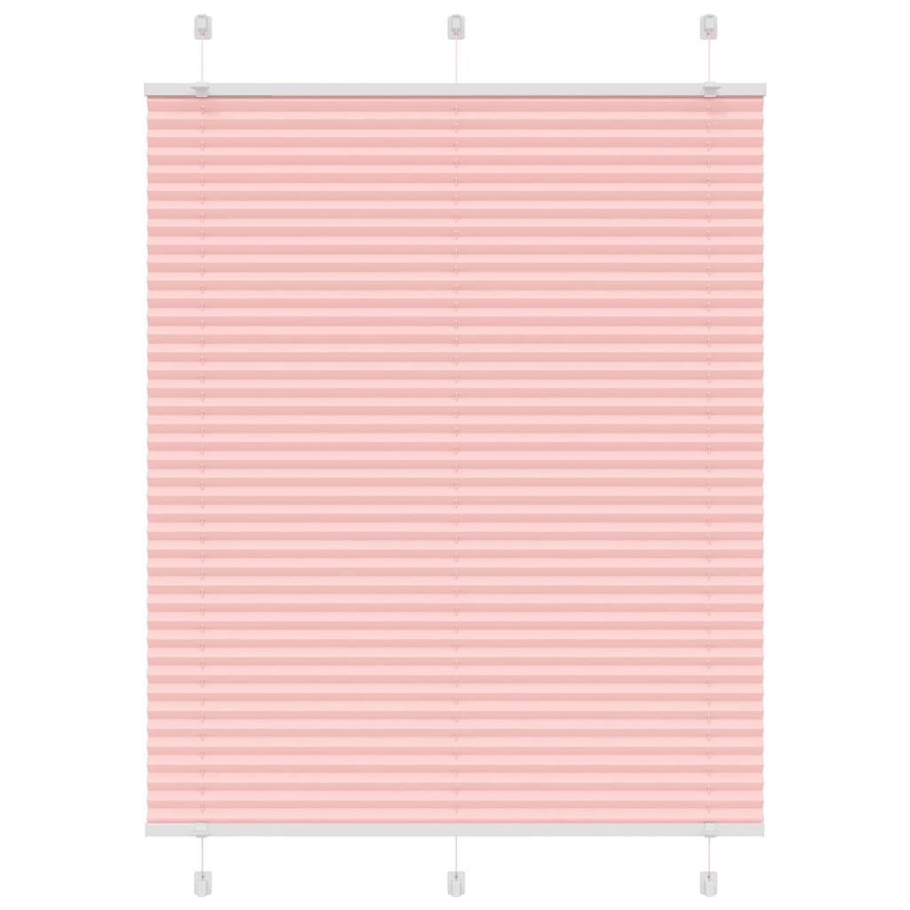 vidaXL Roleta plisowana różowa 110x100 cm Szerokość tkaniny 109,4 cm