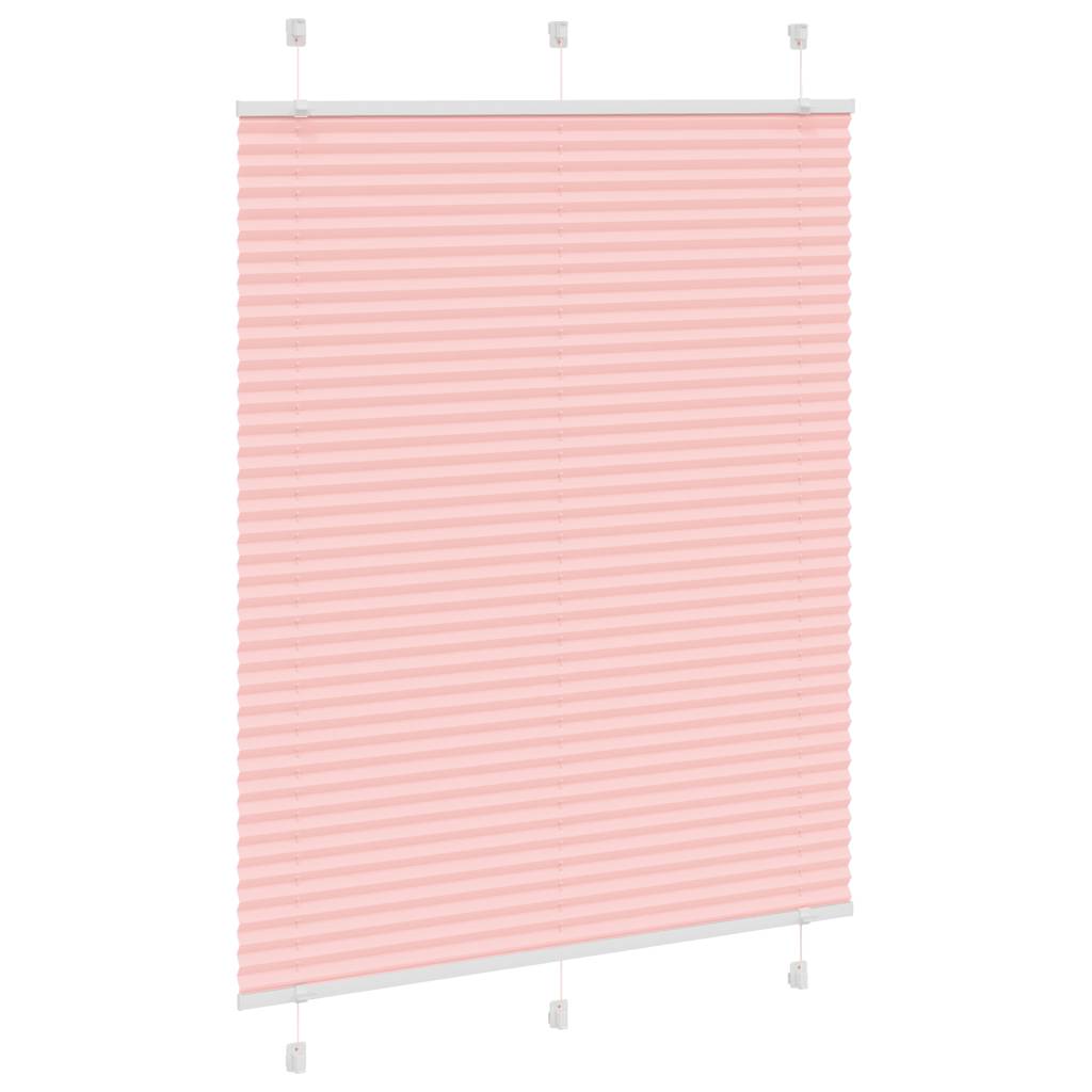 vidaXL Roleta plisowana różowa 110x100 cm Szerokość tkaniny 109,4 cm