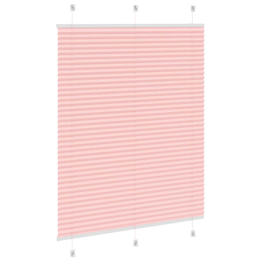 vidaXL Roleta plisowana różowa 110x100 cm Szerokość tkaniny 109,4 cm