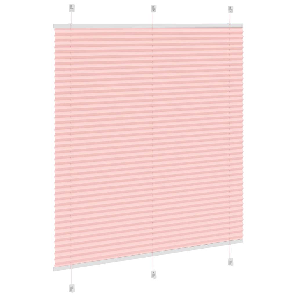 vidaXL Roleta plisowana różowa 115x100 cm Szerokość tkaniny 114,4 cm