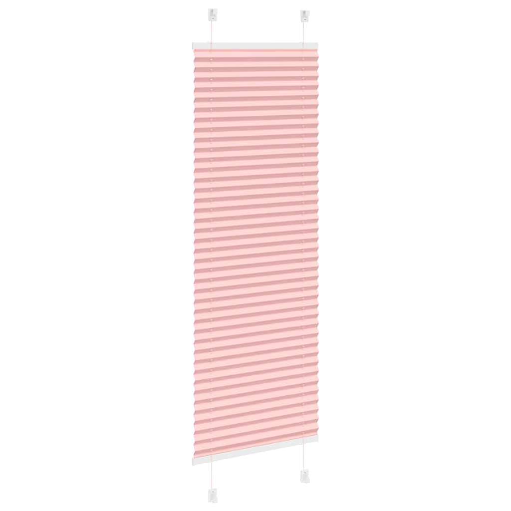 vidaXL Roleta plisowana różowa 45x150 cm Szerokość tkaniny 44,4cm