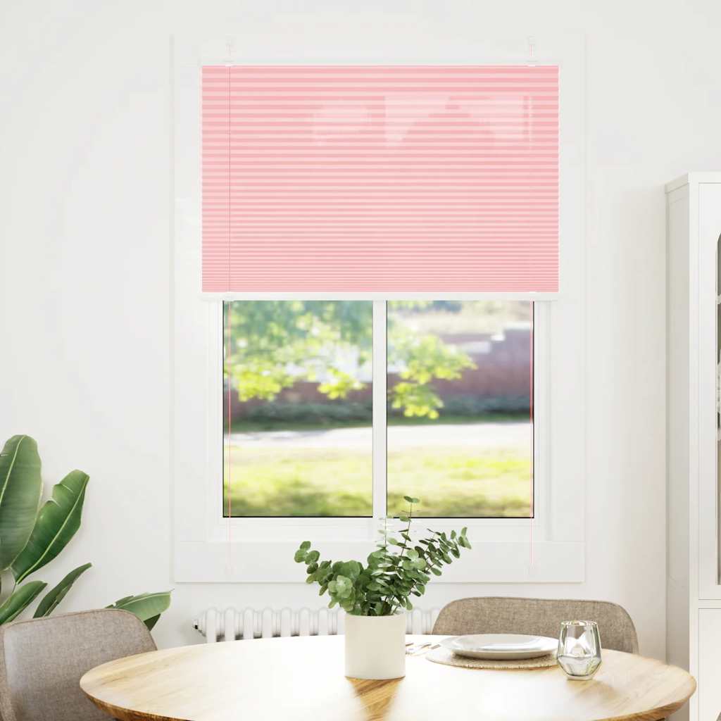 vidaXL Roleta plisowana różowa 85x150 cm Szerokość tkaniny 84,4 cm