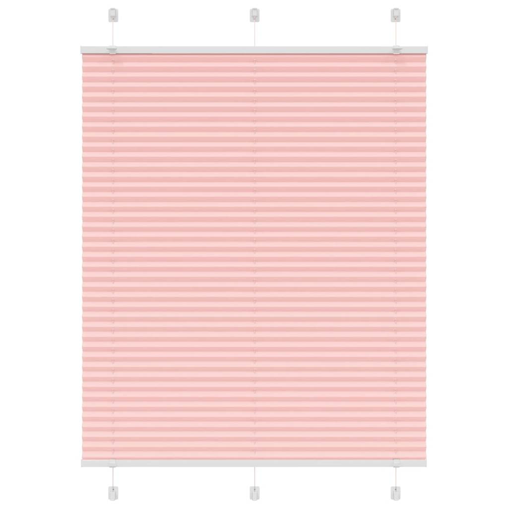 vidaXL Roleta plisowana różowa 105x150 cm Szerokość tkaniny 104,4 cm