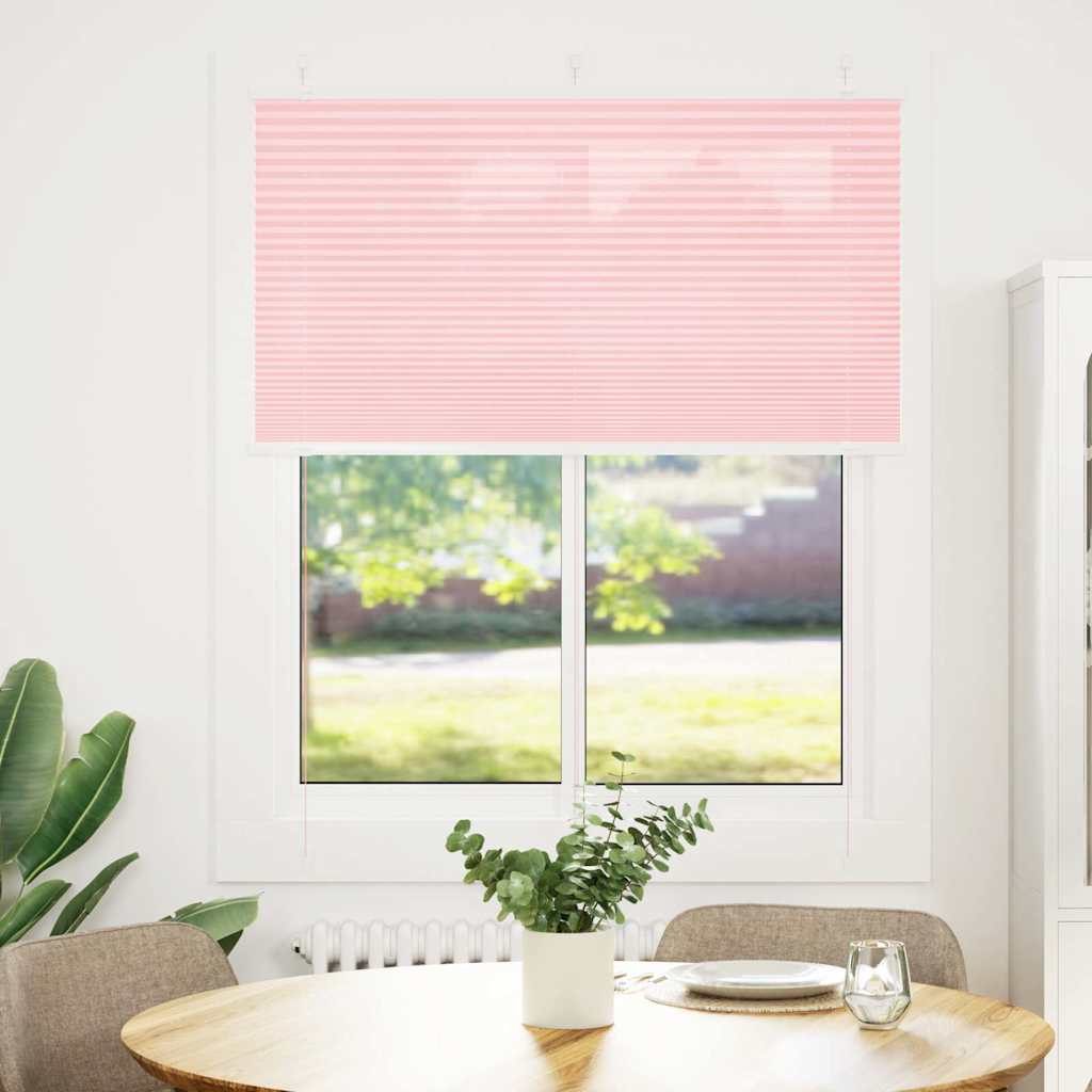 vidaXL Roleta plisowana różowa 110x150 cm Szerokość tkaniny 109,4 cm