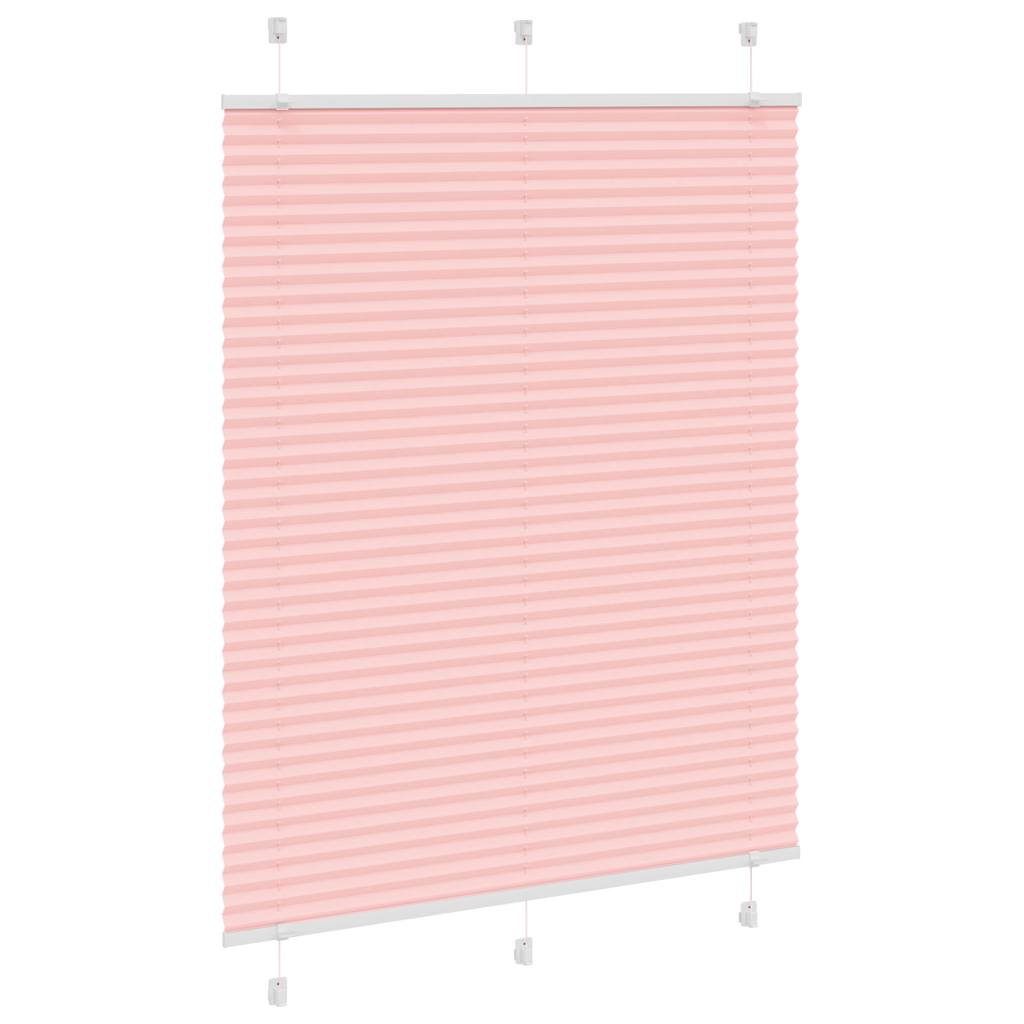 vidaXL Roleta plisowana różowa 110x150 cm Szerokość tkaniny 109,4 cm