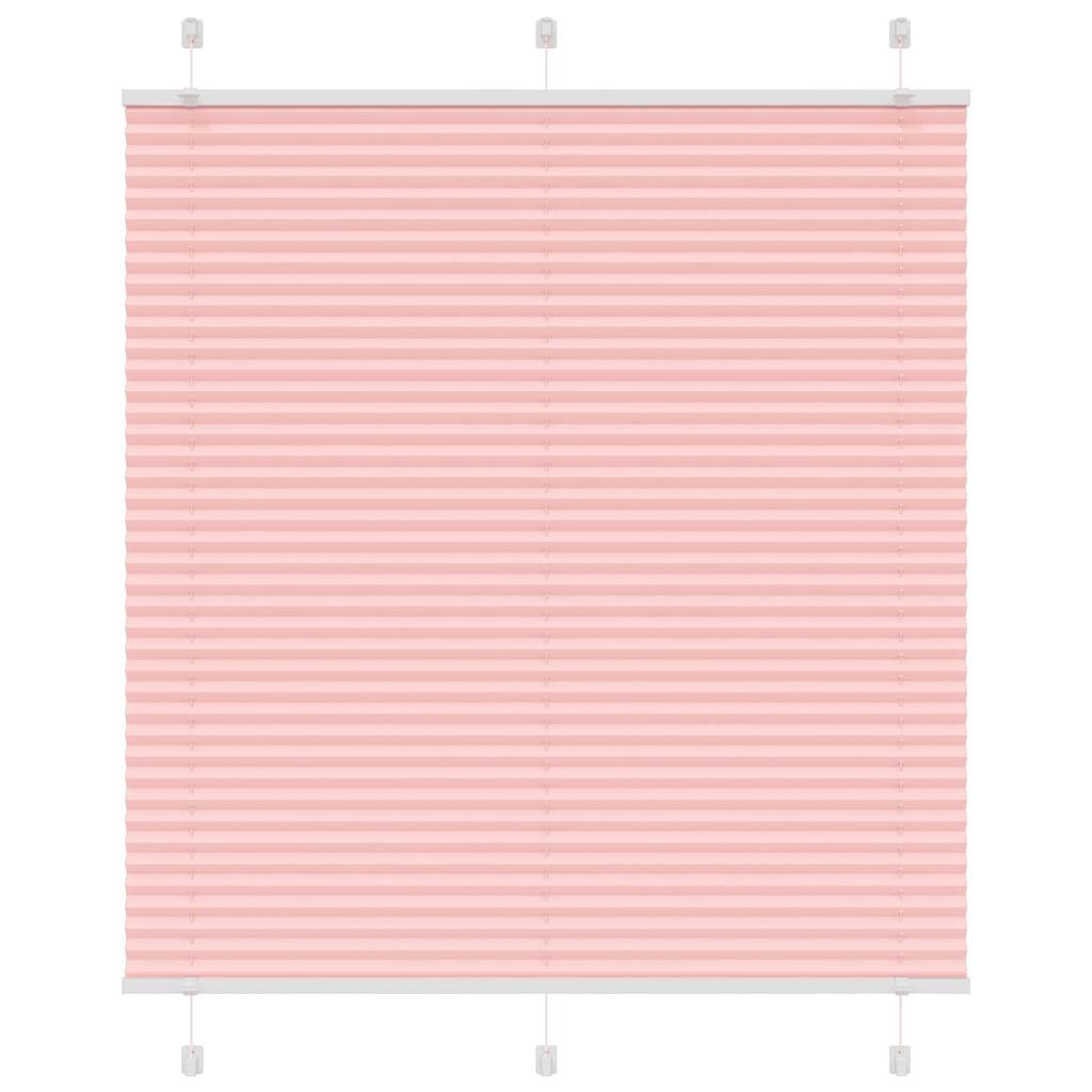 vidaXL Roleta plisowana różowa 115x150 cm Szerokość tkaniny 114,4 cm