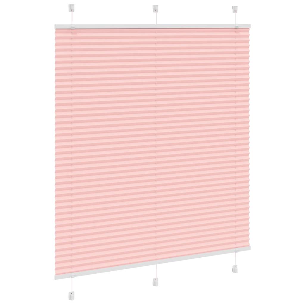 vidaXL Roleta plisowana różowa 115x150 cm Szerokość tkaniny 114,4 cm