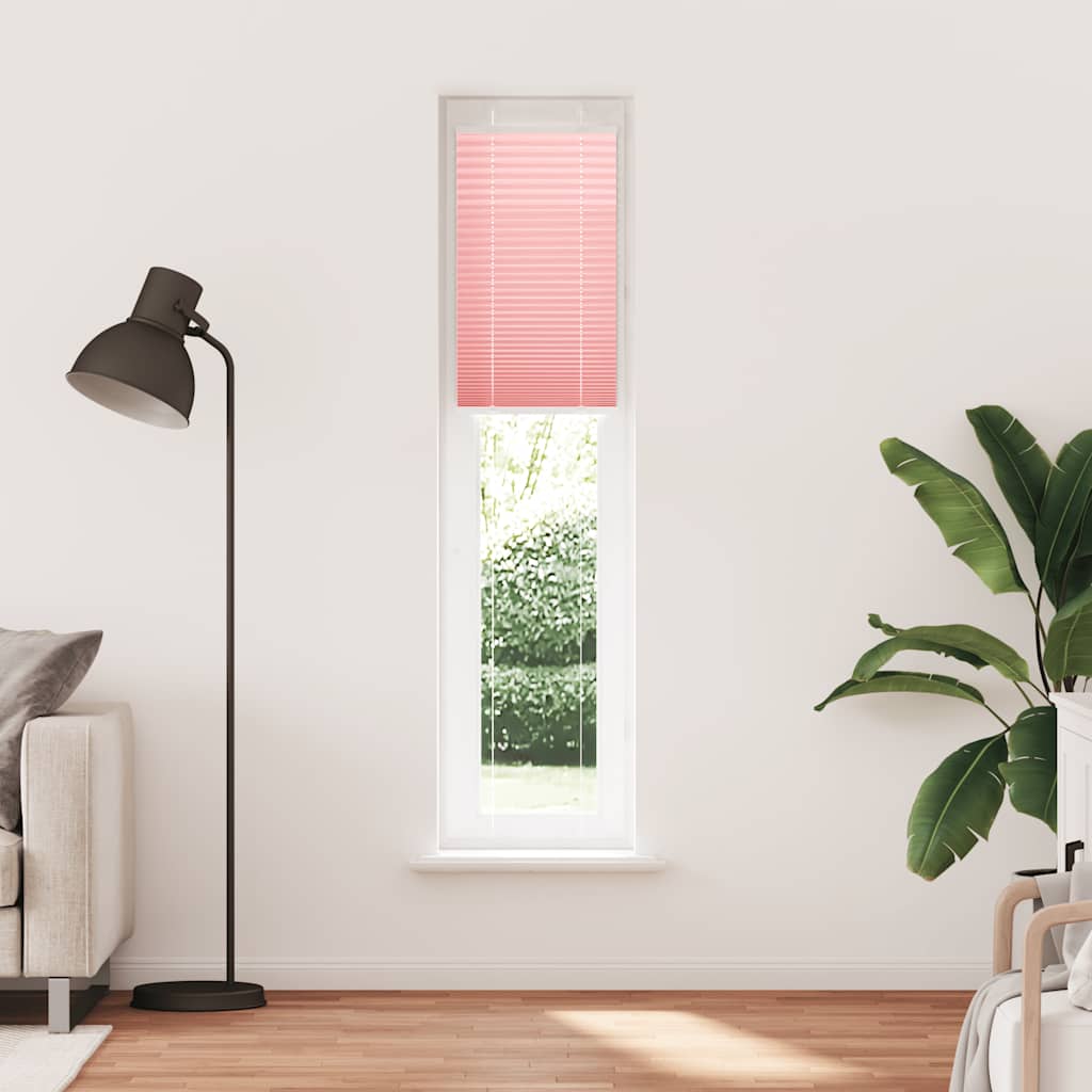 vidaXL Roleta plisowana różowa 50x200 cm Szerokość tkaniny 49,4cm
