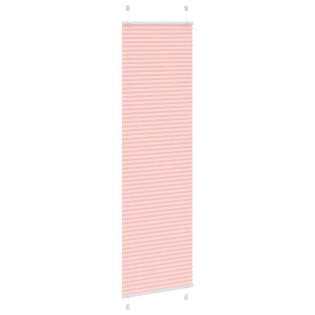 vidaXL Roleta plisowana różowa 65x200 cm Szerokość tkaniny 64,4cm