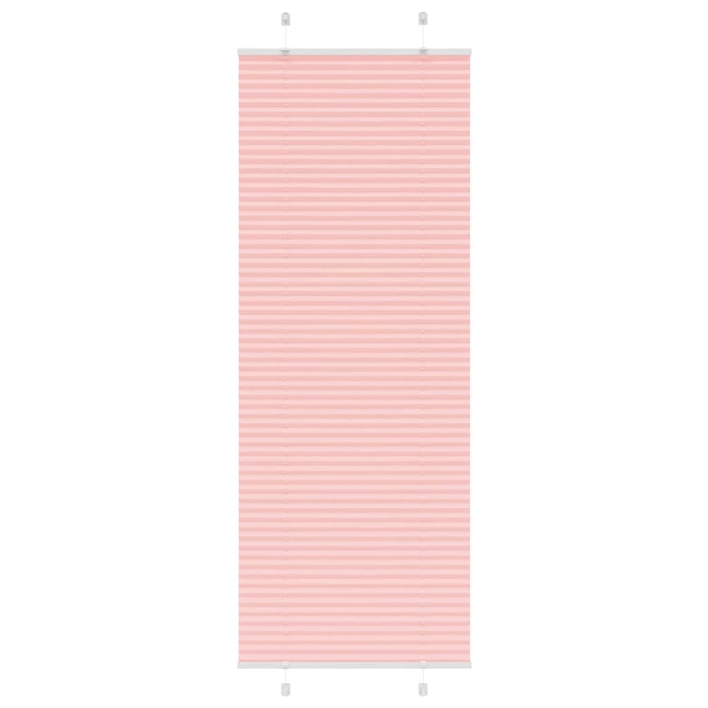 vidaXL Roleta plisowana różowa 70x200 cm Szerokość tkaniny 69,4 cm